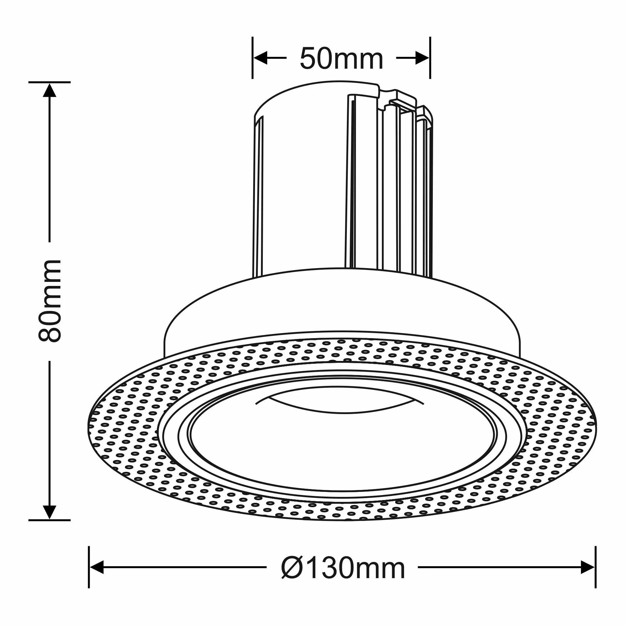 Bolor T 9 Tridonic Powered 9W 3000K 840lm 36° CRI>90 LED Engine White/Black Trimless Fixed Recessed Spotlight, IP20 DM202075  Dlux Bolor T 9